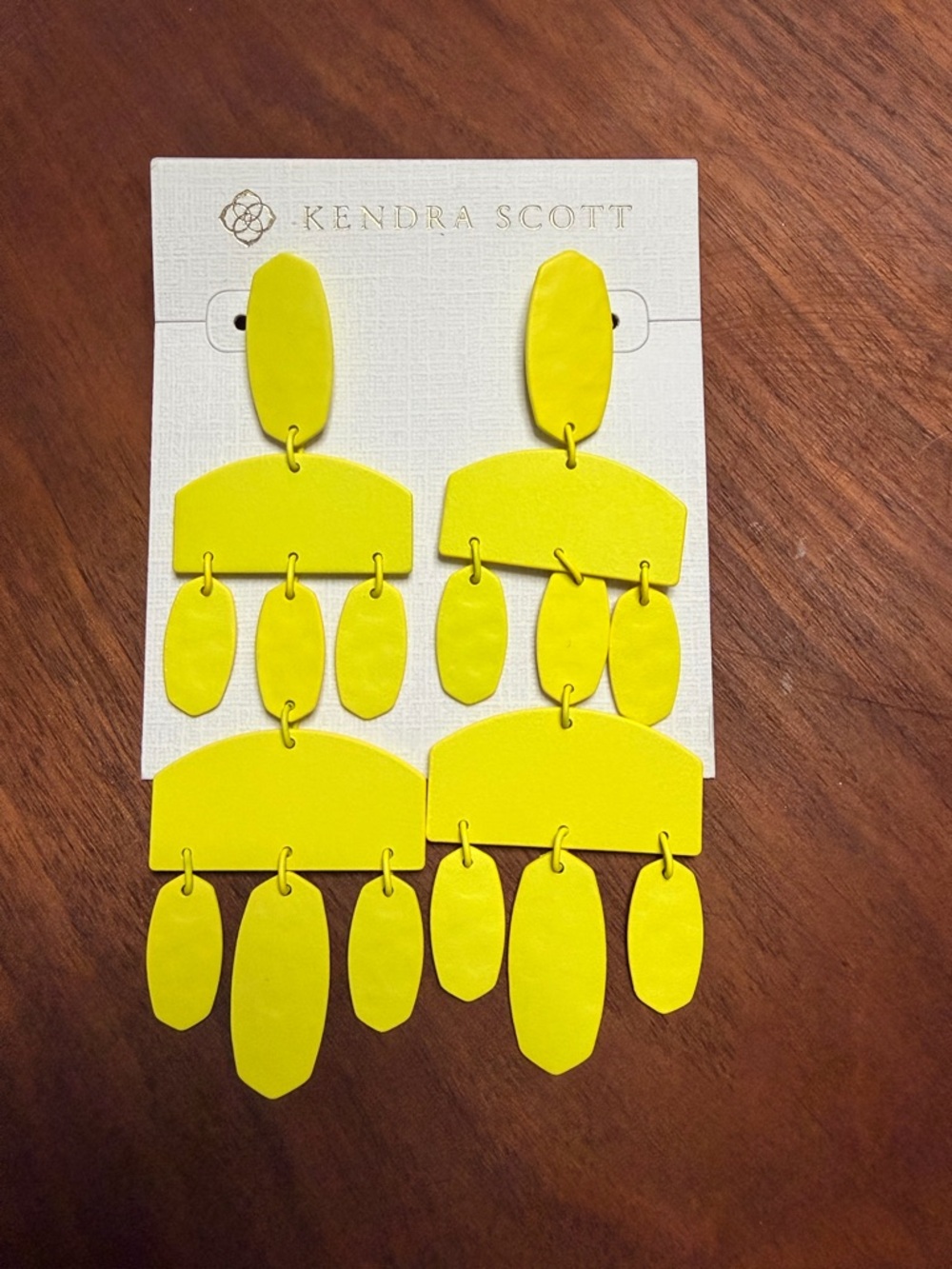 Kendra Scott Emmet Yellow Multi-Tier Drop Earrings